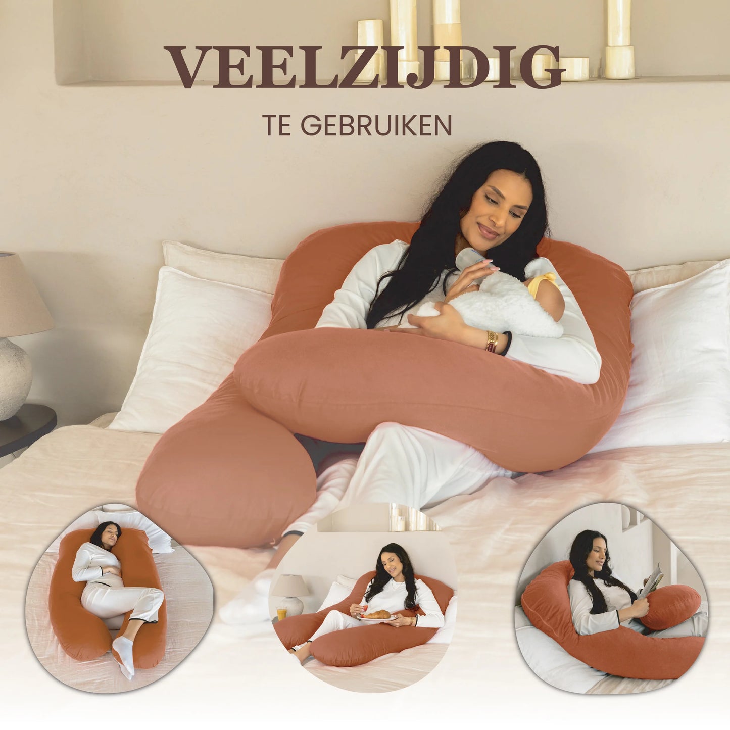 Zwangerschaps kussen U-Vorm