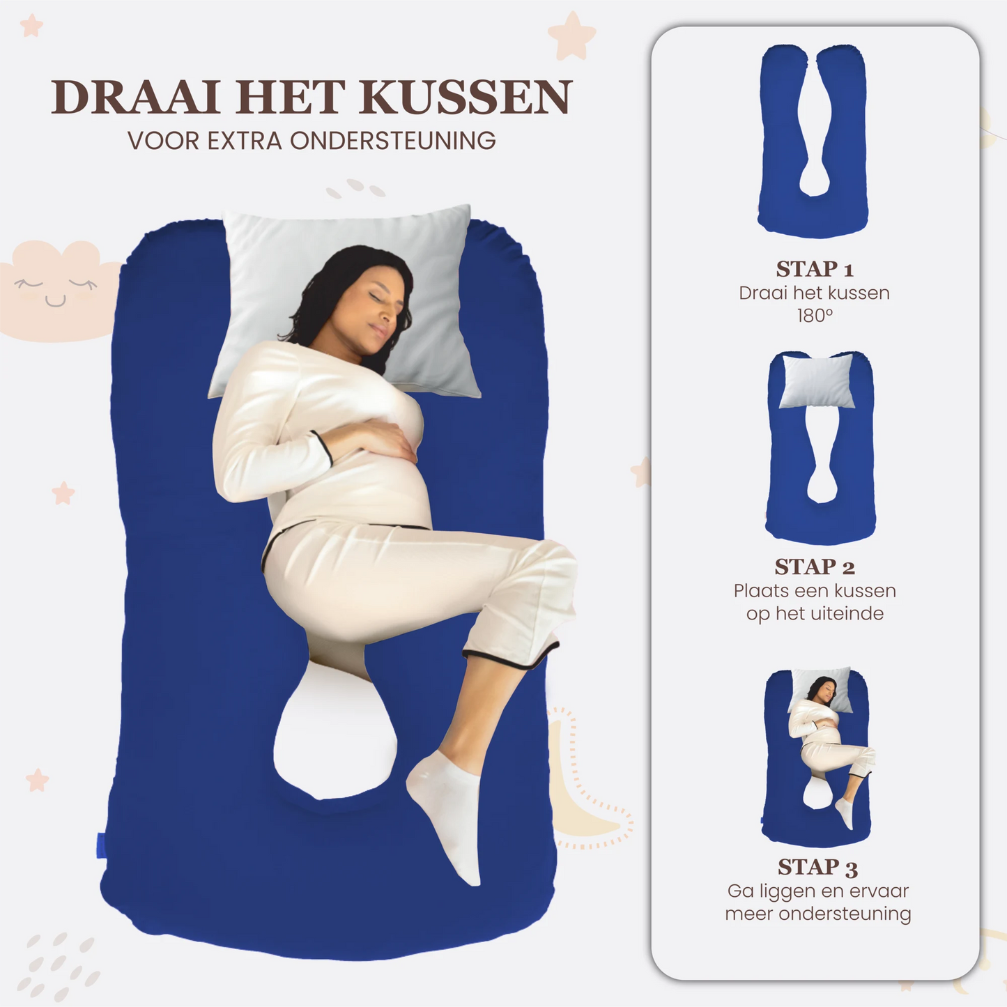Zwangerschaps kussen U-Vorm