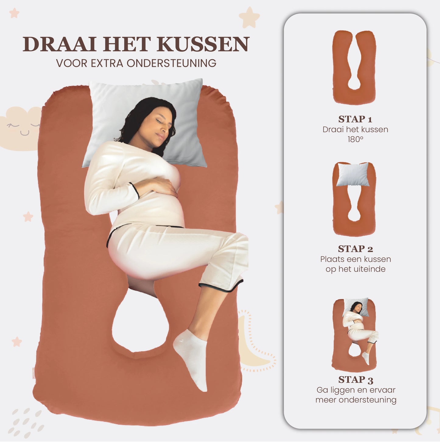 Zwangerschaps kussen U-Vorm