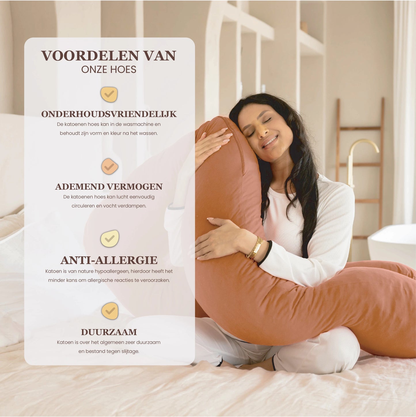 Zwangerschaps kussenhoes U-Vorm
