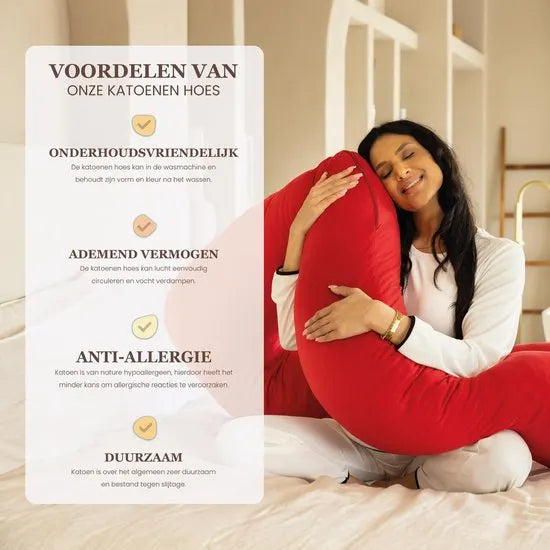 Zwangerschaps kussenhoes U-Vorm