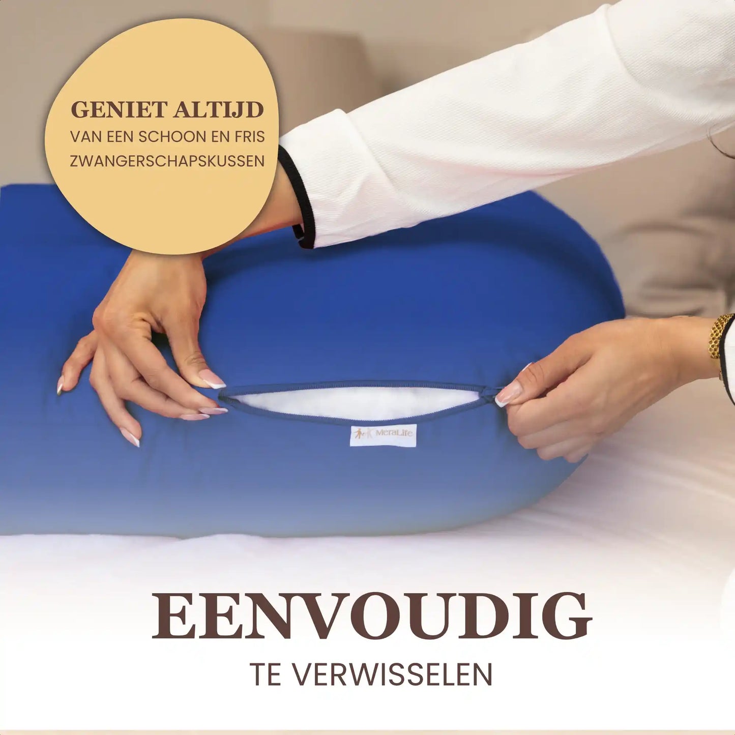 Zwangerschaps kussenhoes U-Vorm