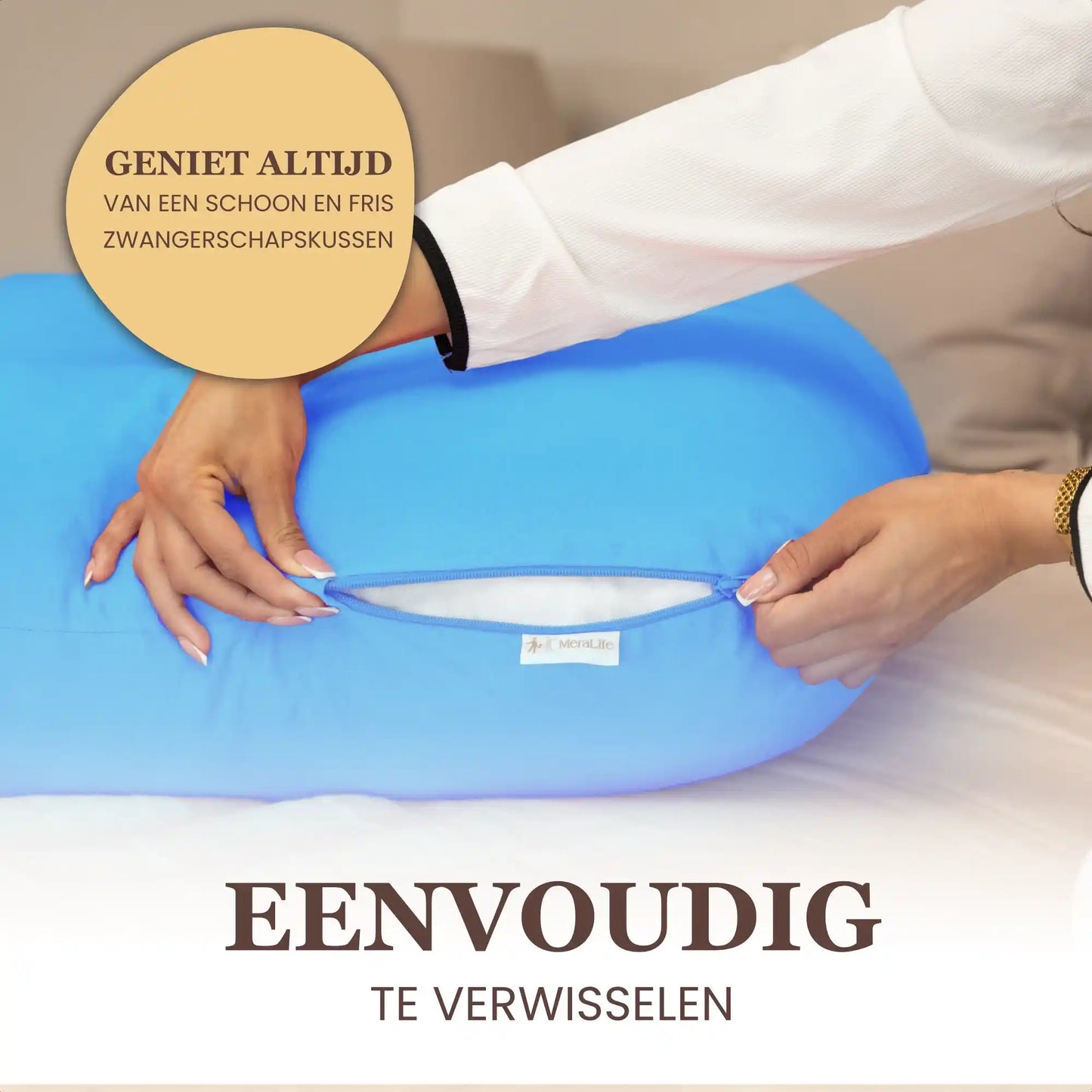 Zwangerschaps kussenhoes U-Vorm