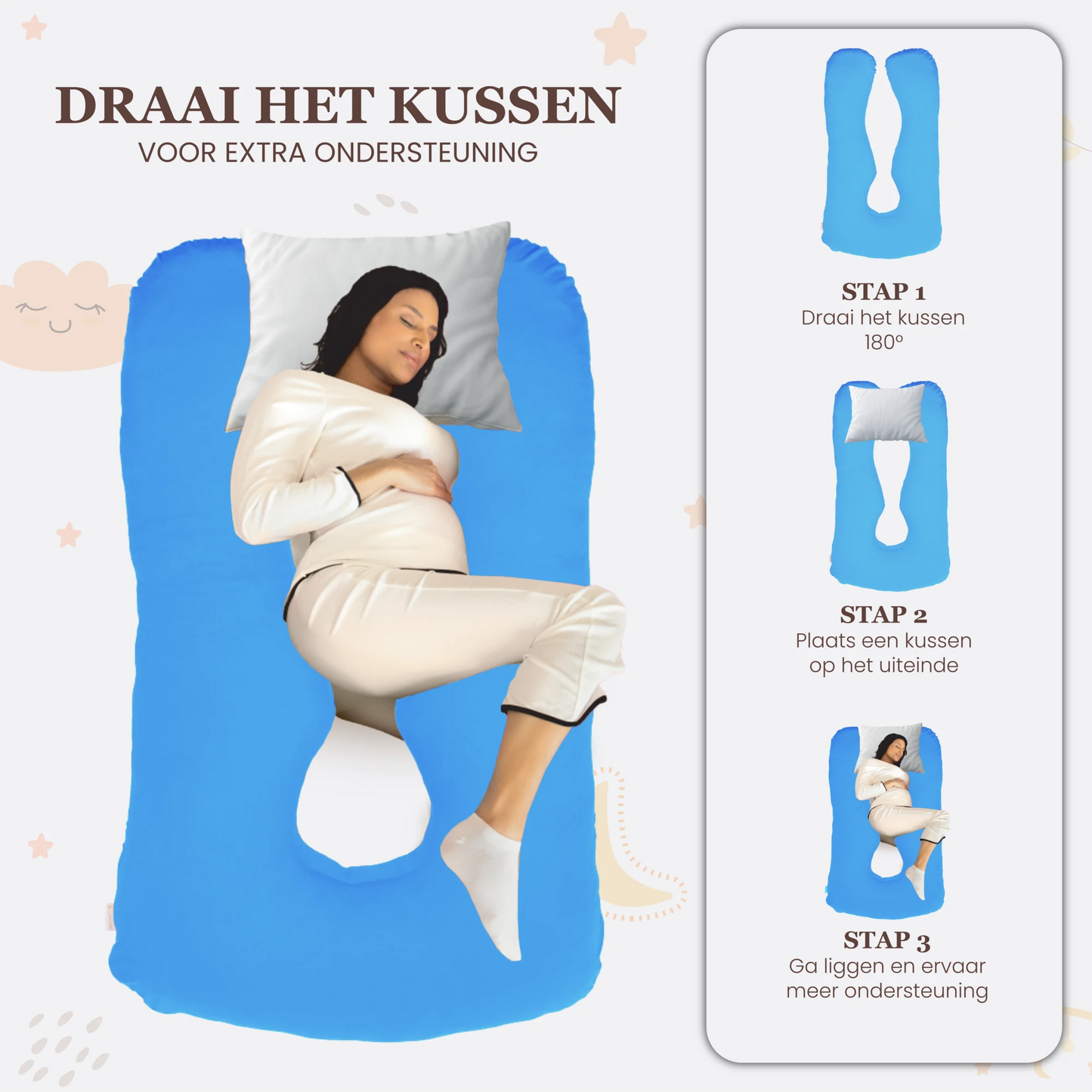 Zwangerschaps kussen U-Vorm