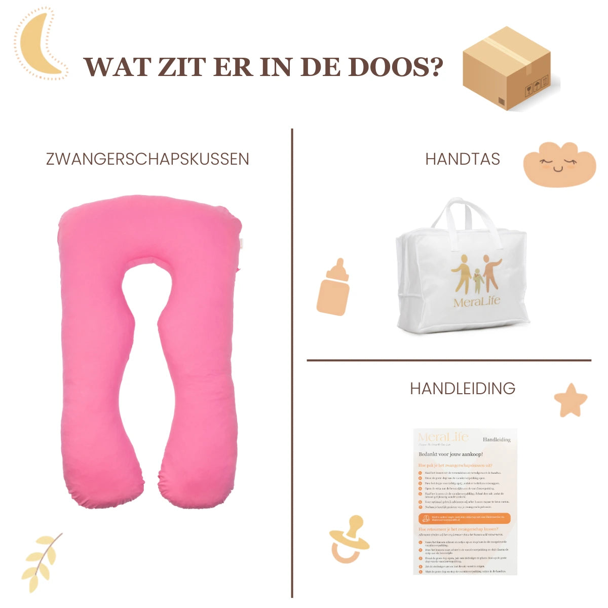 Zwangerschaps kussen U-Vorm