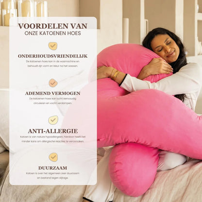 Zwangerschaps     kussenhoes U-Vorm