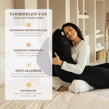 Zwangerschaps     kussenhoes U-Vorm