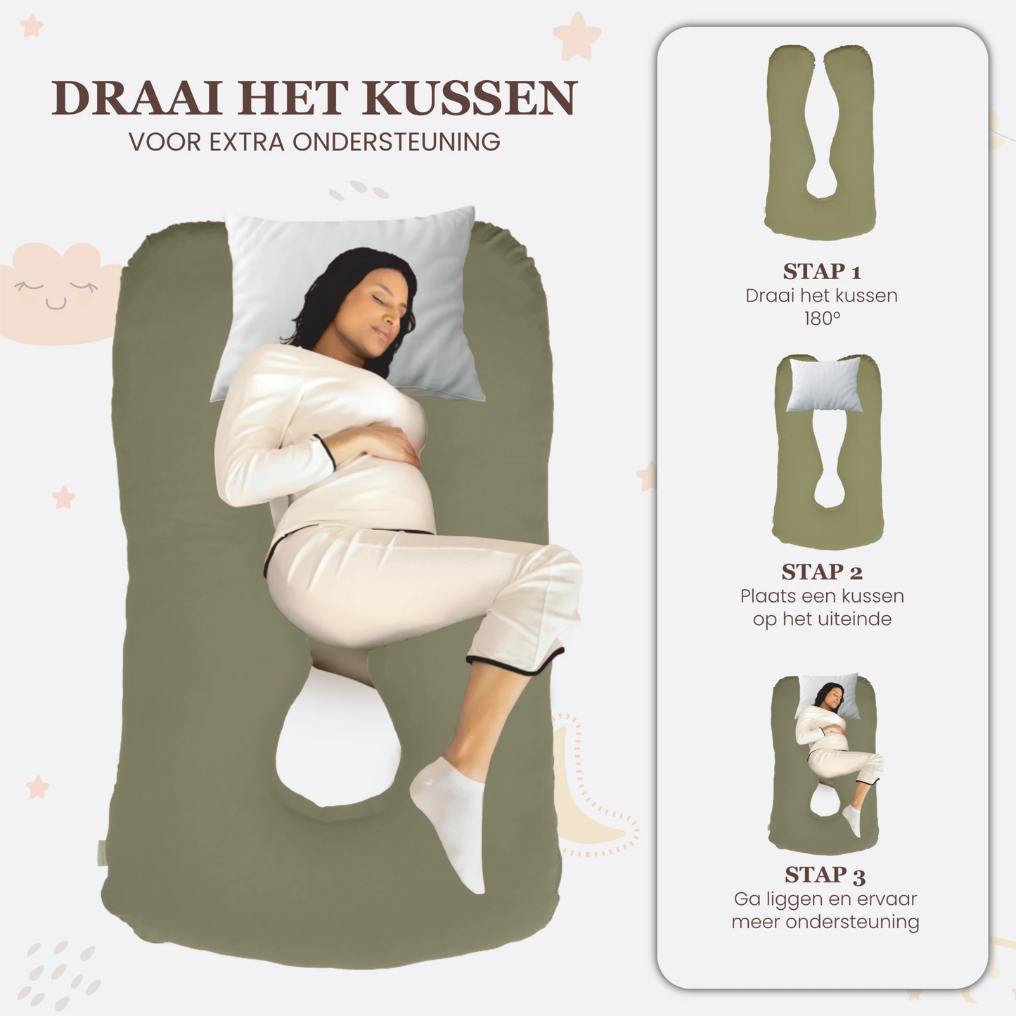 Zwangerschaps     kussen U-Vorm
